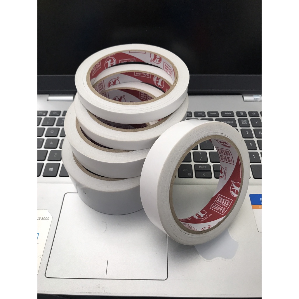 Băng keo 2 mặt siêu dính dán giấy 1.2cm, 2.4cm, 4.8cm BIGSUKA