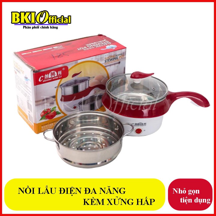 Nồi lẩu hấp mini đa năng tiện dụng chính hãng - 1NOILAU2T