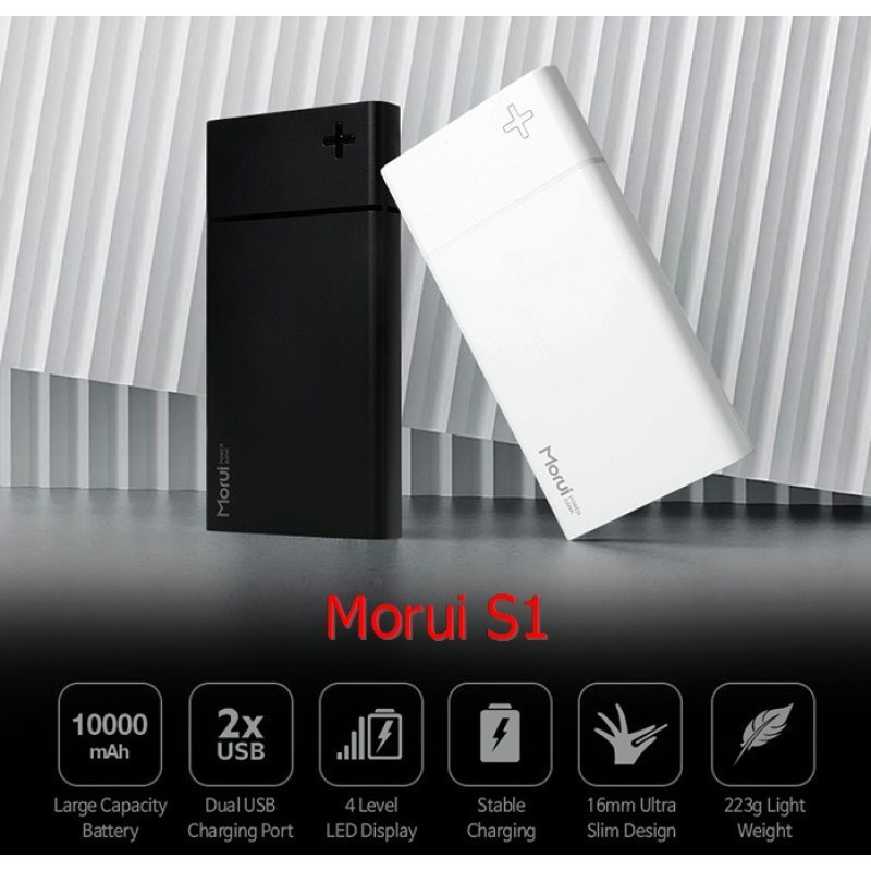 Sạc dự phòng Morui S1 Positive Energy 10000mAh, sạc dự phòng morui chính hãng cao cấp