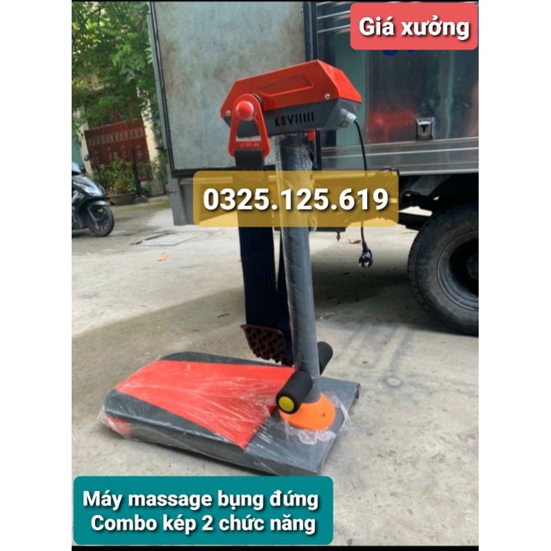 Máy massage bụng đứng, 2 chức năng, có gập bụng, giá  xưởng