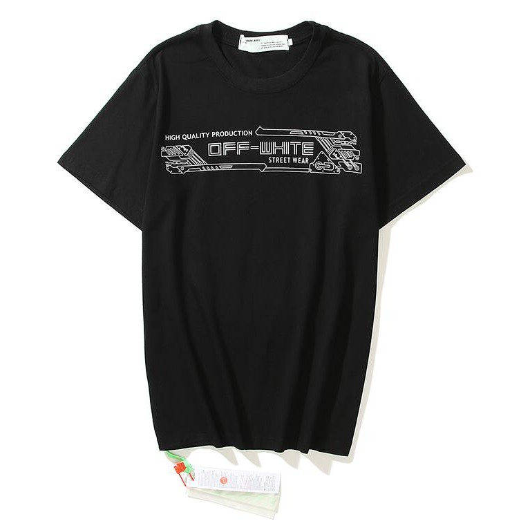 Off-White Áo Thun Tay Ngắn Chất Liệu Cotton In Hình Độc Đáo Thời Trang Dành Cho Cả Nam Và Nữ