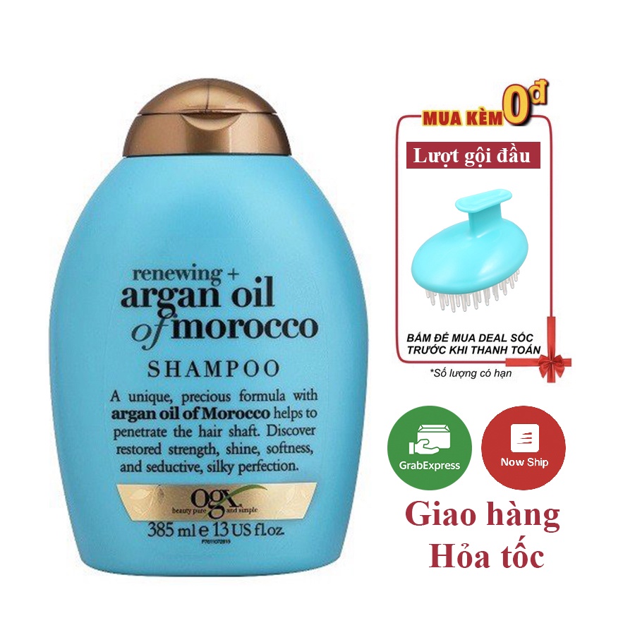 Dầu Gội OGX Renewing Argan Oil of Morocco Shampoo 385ml - Giúp Phục Hồi Tóc Hư Tổn