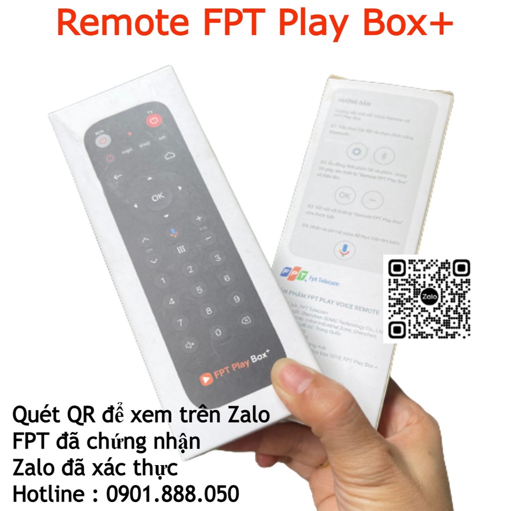 Remote FPT Play Box Điều khiển FPT Play Box giọng nói cho FPT Box 2018 2019 2020 - Chính Hãng