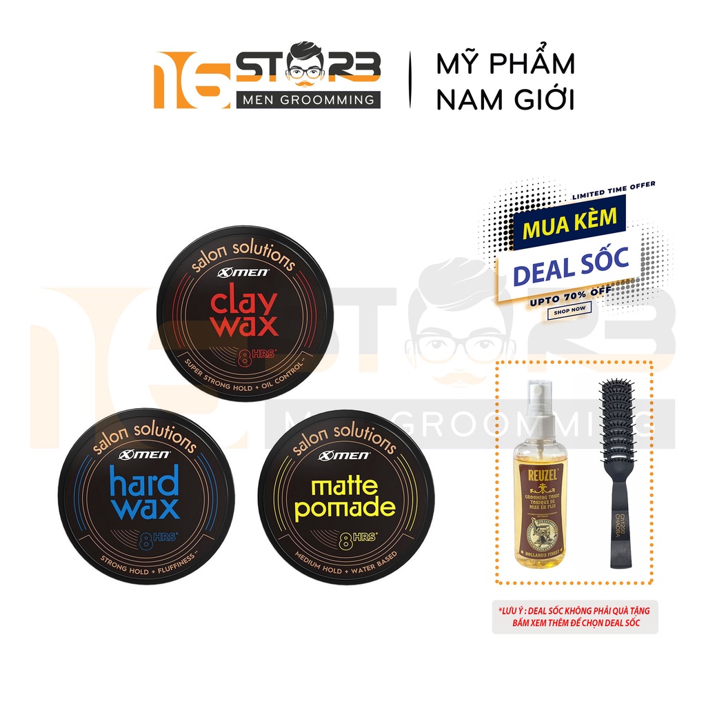 [Chính Hãng 100%] Sáp Vuốt Tóc Xmen Clay Wax/Hard Wax/Matte Pomade 70g