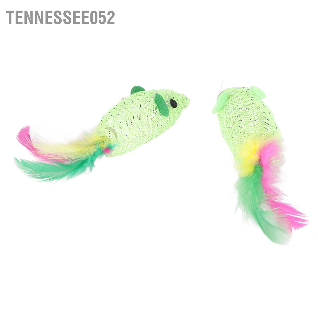 Tennessee052 11 cái Mice Cat Toy Đa dụng Squeaky Tương tác Mèo Đồ chơi Chuột cho và con Màu xanh lá cây