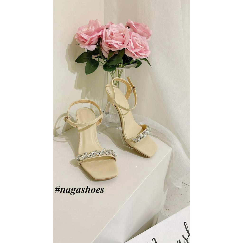 CAO GÓT NAGASHOES QUAI NGANG ĐÍNH DÂY ĐÁ 8P NAC247
