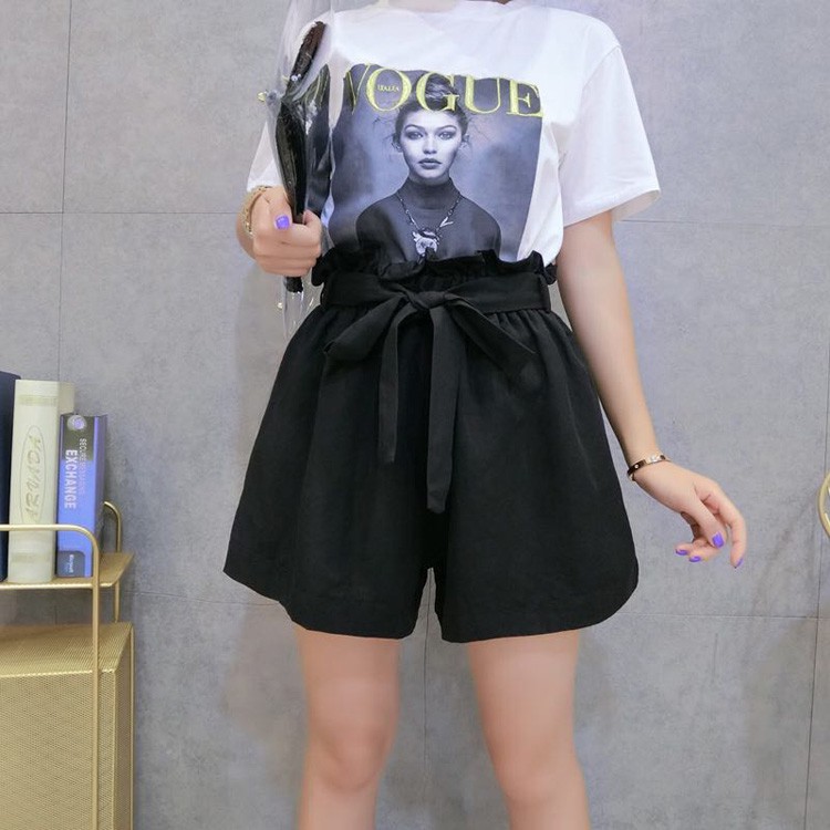 Quần short lưng thun, quần short thắt nơ,quần short big size 40_ 75 kg _ D025- 00564