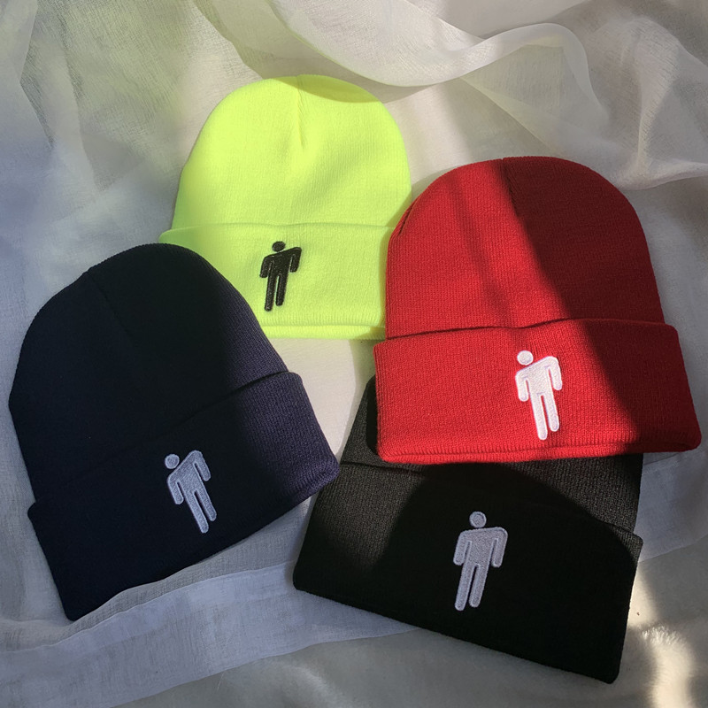 Nón len dệt kim 22094 thêu chữ phong cách hip hop đường phố dễ phối đồ cho nam khi chụp ảnh