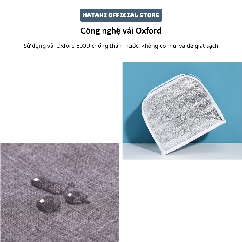Túi đựng cơm giữ nhiệt Homely NATAHI DS01 vải Oxford 600D, đựng đồ ăn, hộp cơm, chống thấm, làm quà tặng