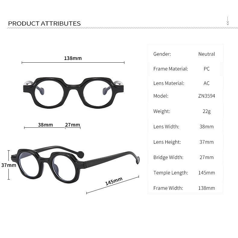 Kính Mát Gọng Tròn Chống Ánh Sáng Xanh Phong Cách Retro Cho Nam Nữ