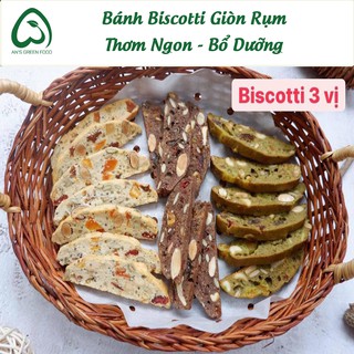 Biscotti Nguyên Cám Ba Vị 250gr - Bánh Ngũ Cốc Nướng Ăn Kiêng Không Đường - An's Green Farm
