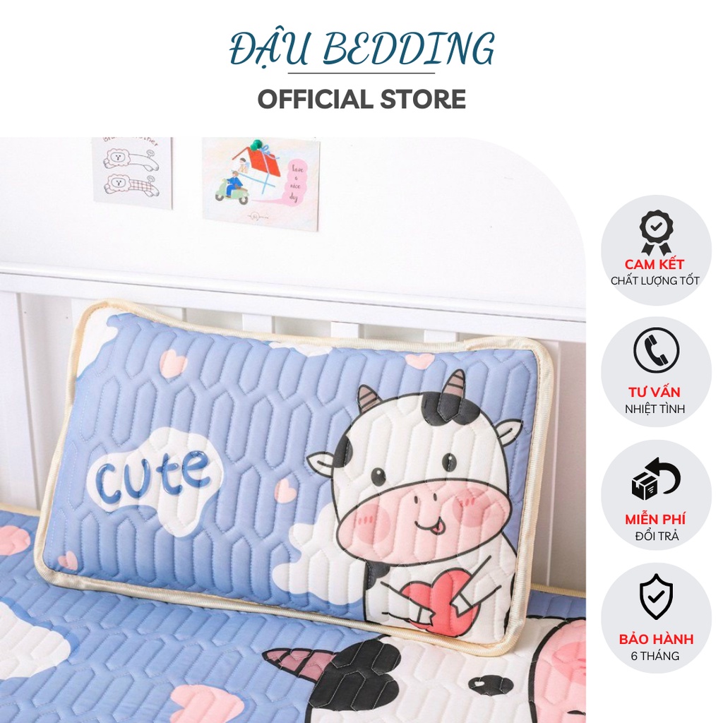 GỐI ĐIỀU HOÀ VỎ CAO SU NON CHO BÉ size 35x50cm - KÈM RUỘT BÔNG GỐI - MẪU MÃ ĐÁNG YÊU