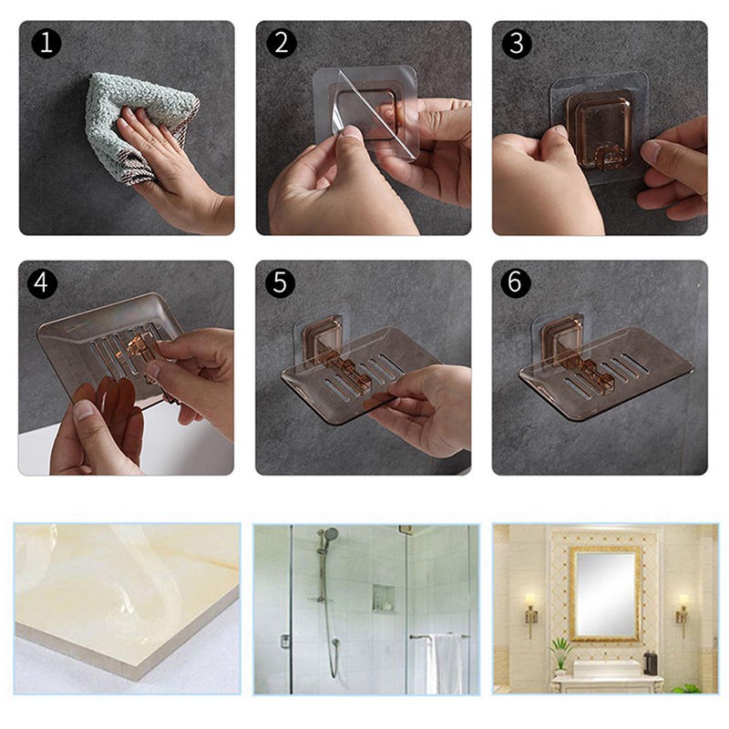 Giá đỡ xà phòng ANAEAT 1 ngăn không đục lỗ tiện lợi chuyên dụng cho nhà tắm