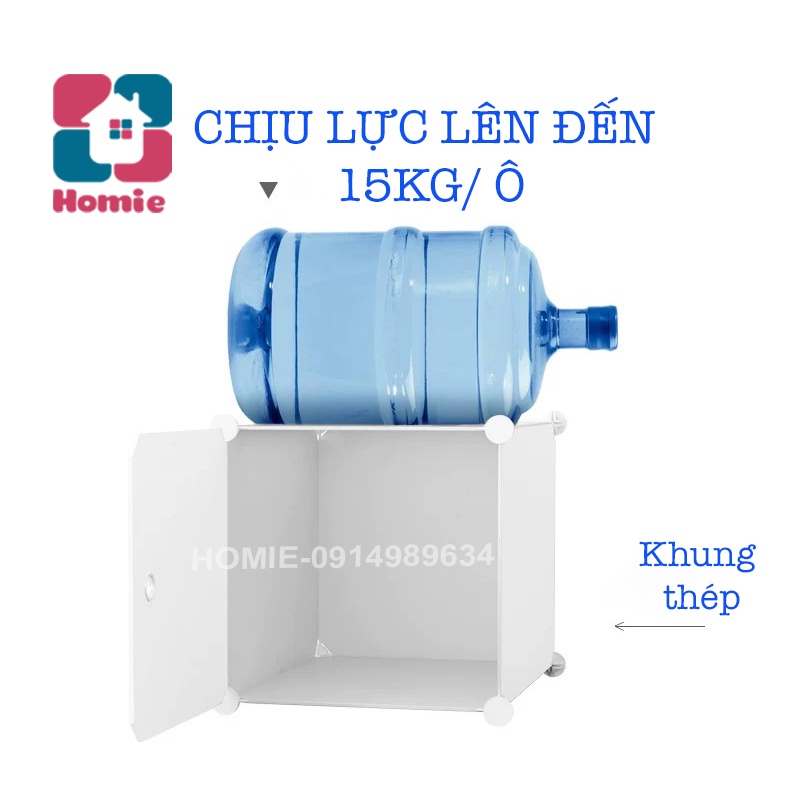 Tủ nhựa ghép 15 ô loại to sâu 47cm (3 ô giày) - Tủ quần áo đa năng