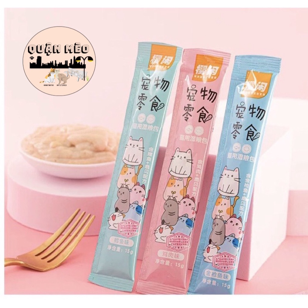 Súp thưởng Shizuka cho mèo thanh 15g- ( giao hỏa tốc trong 2h)