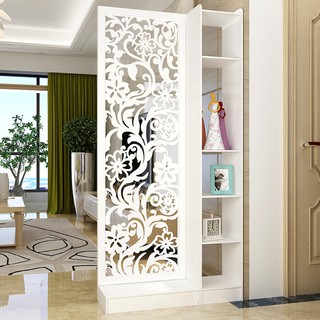 Vách bình phong hoa cúc kết hợp kệ đơn - home decor