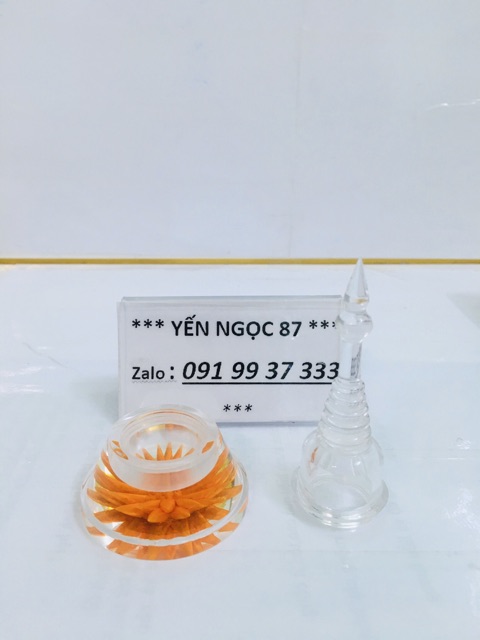 Tháp xá lợi hoa 1 tầngcao 9 cm