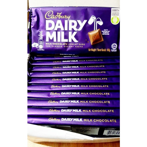 Thanh kẹo Socola sữa Cadbury Dairy Milk 160g. ( Chỉ giao Hà nội)