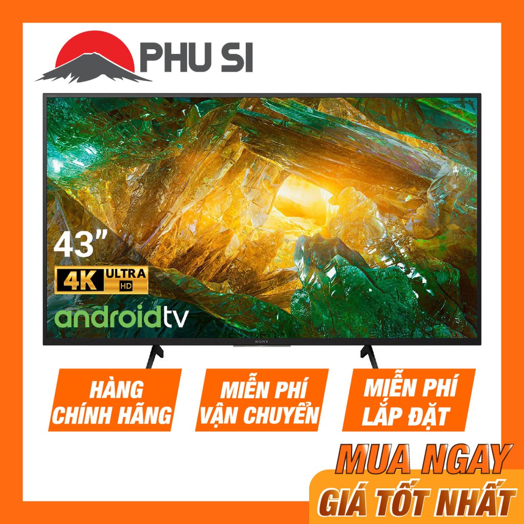 [MIỄN PHÍ LẮP ĐẶT - VẬN CHUYỂN] Android Tivi Sony 4K 43 inch KD-43X8050H