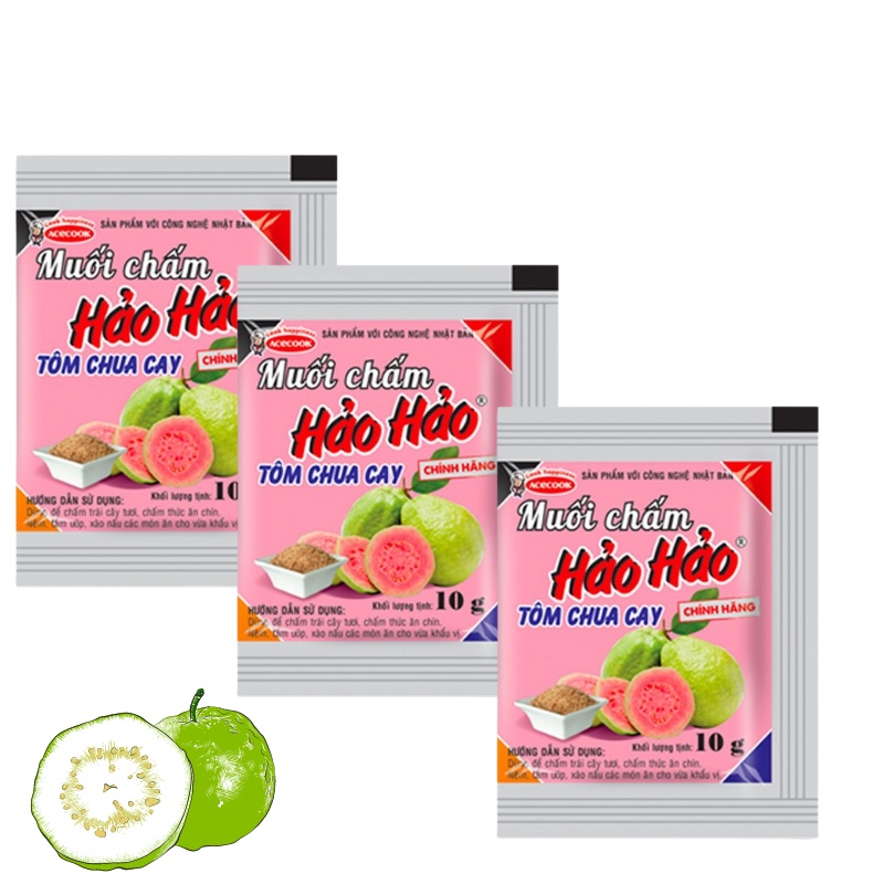 Muối Chấm Hảo Hảo Tôm Chua Cay Hũ 120g - Gói 10g