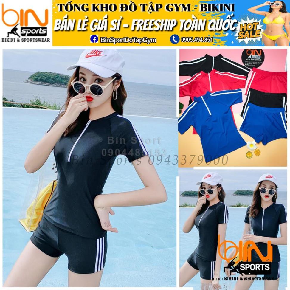 Bikini Nữ 2 Mảnh Quần Đùi Cạp Cao Aó Phủ Bụng Bin Sports BHV096 [ Bikini Giá Xưởng ]