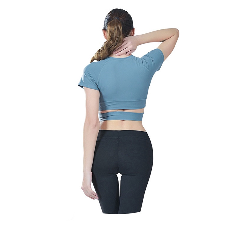 Áo crop top ngắn tay ôm dáng phong cách thời trang quyến rũ dành cho nữ