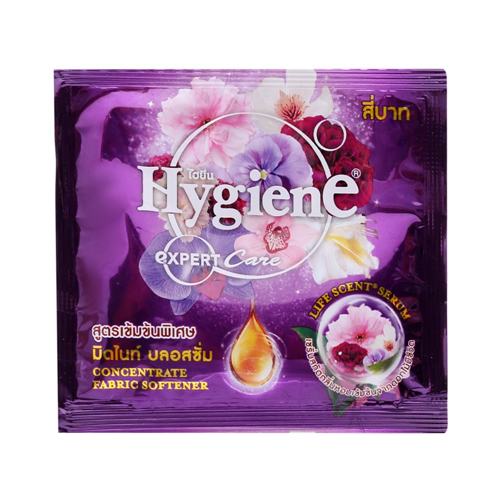 Nước xả vải gói Hygiene 120ml mền vải thơm mát (1 gói Tím)