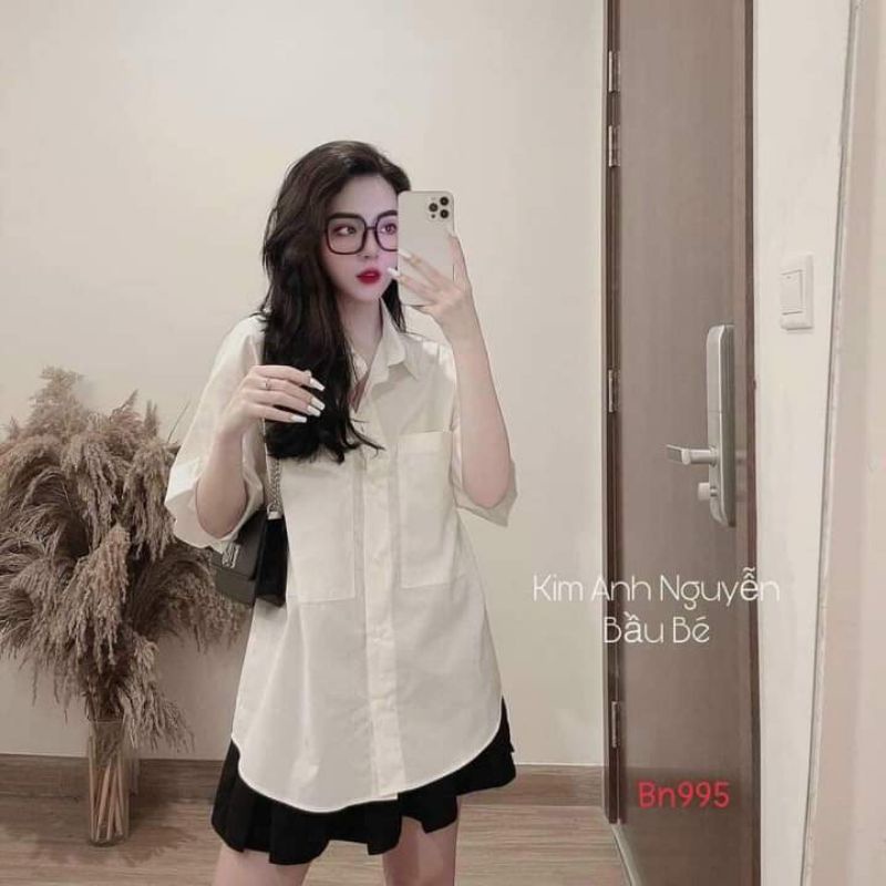 Sơ Mi Trắng Cộc Tay