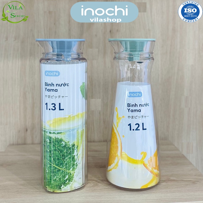 [2 Size] Bình Nước Để Bàn, Bình Đựng Nước Mát Yama Chính Hãng Inochi Nhựa Pet, PP Nguyên Sinh Đạt Tiêu Chuẩn Xuất Nhật