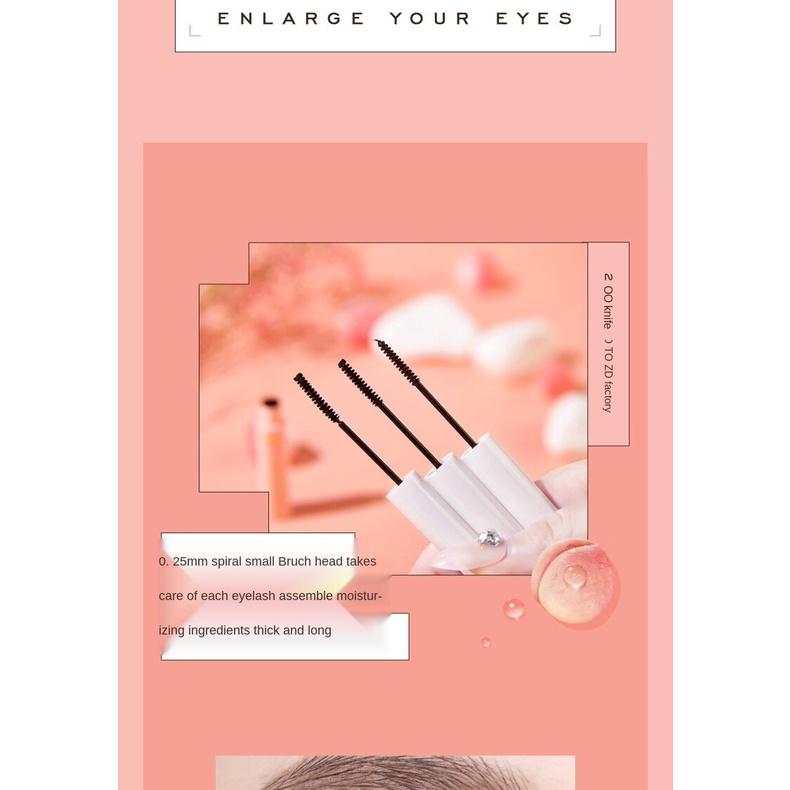 Mascara Đầu Cọ Nhỏ Kháng Nước Và Mồ Hôi Chuốt Mi Cong Mảnh