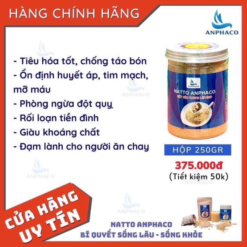 NATTO ANPHACO - BỘT ĐẬU TƯƠNG LÊN MEN NHẬT BẢN