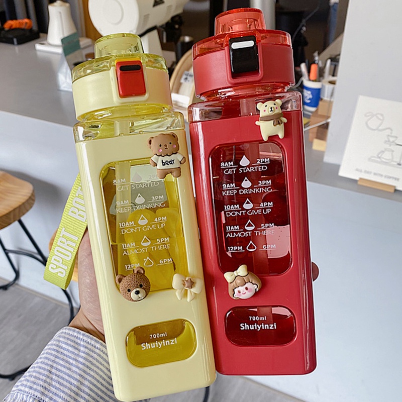 Bình Nước Botol Không BPA Sức Chứa Lớn Có Ống Hút Và Dây Đeo