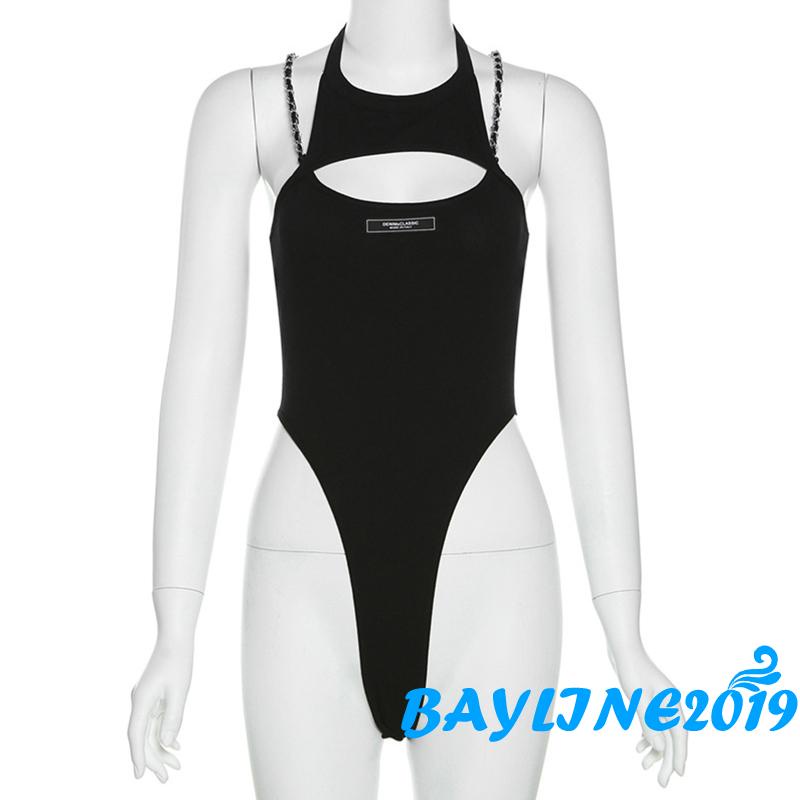 Áo Liền Quần Dạng Yếm In Chữ Quyến Rũ Cho Nữ