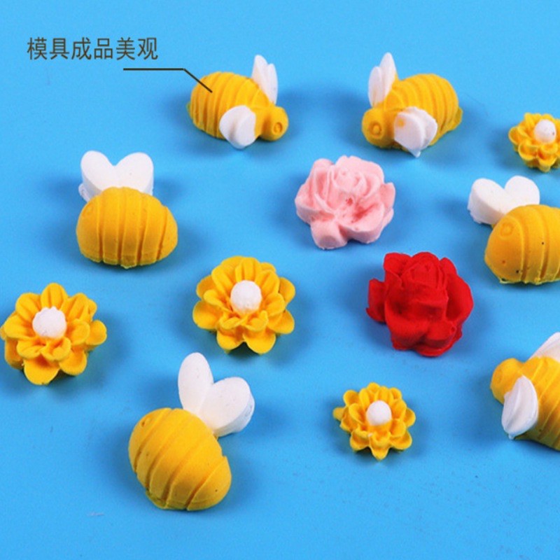 Khuôn silicone con ong/con bọ trang trí/hũ mật ong