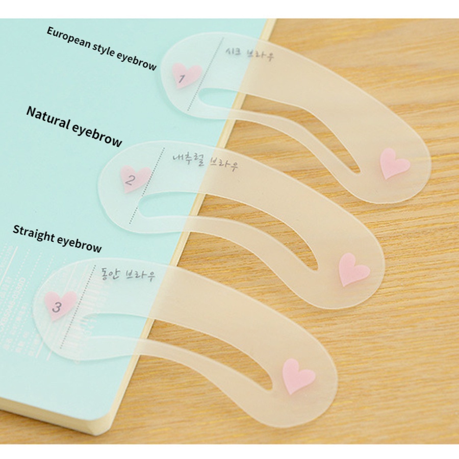 Bộ 3 Khuôn Hình dán lông mày làm đẹp /hình dán Kẻ Mày / mới tập trang điểm Kẻ Lông Mày Dán Nhãn dán /lông mày /hình dán