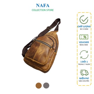 Túi đeo chéo da bò sáp cao cấp chính hãng nafa td105