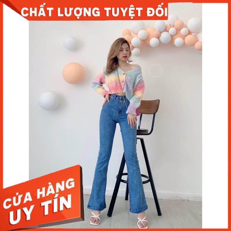 [Mã WASTMAY giảm 15% tối đa 30K đơn 150K] [hình thật] QUẦN JEANS DÀI LOE TRƠN ĐEN- hình thật trải sàn | WebRaoVat - webraovat.net.vn