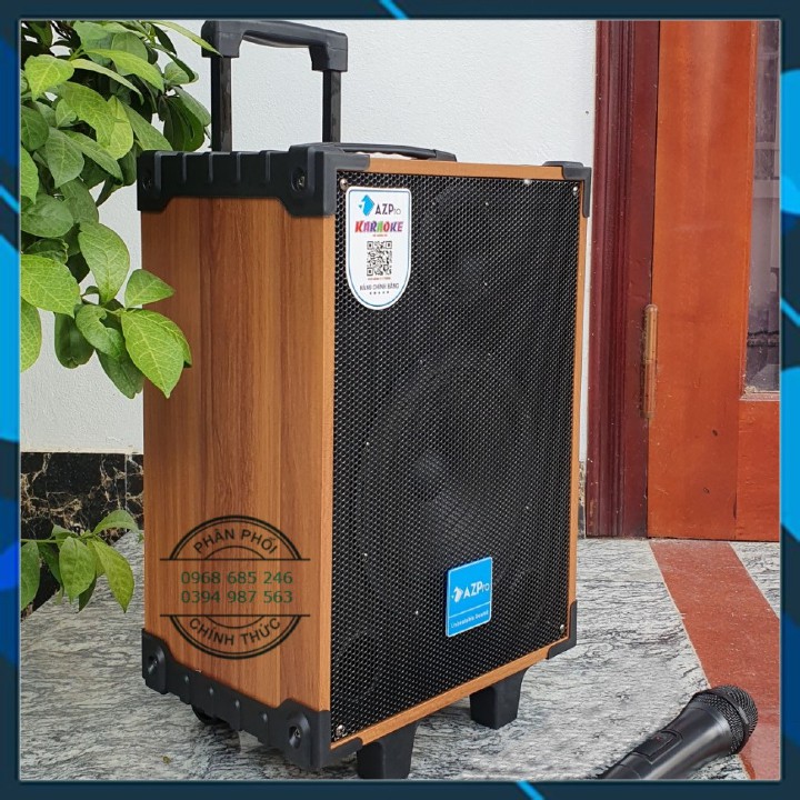Loa kéo karaoke mini AZPro AZ 8 bluetooth 1 Mic Loa kẹo kéo di động giá rẻ