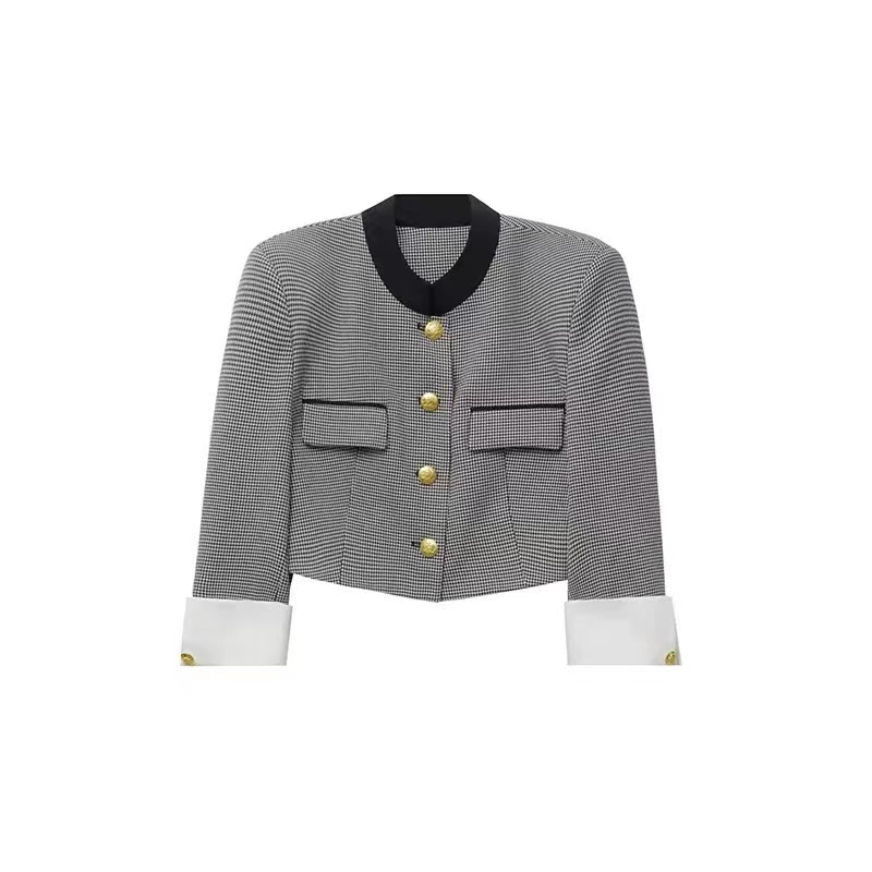 Áo Khoác Cardigan Cổ Đứng Dáng Ngắn Màu Trắng Thời Trang 2022 Cho Nữ