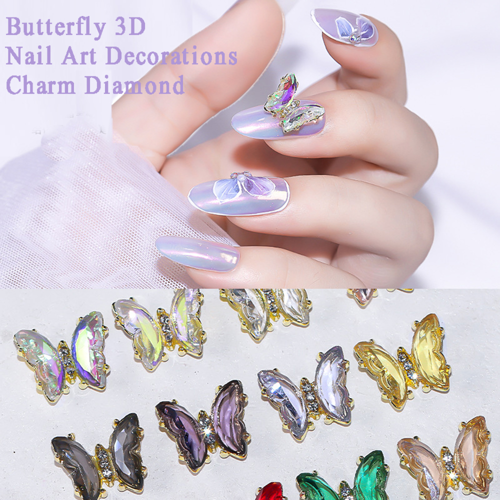 [Hàng mới về] Phụ kiện bướm 3D trang trí móng