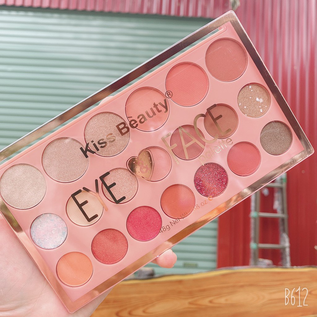 Phấn mắt má EYE FACE 20 ô của kissbeauty màu sáng và nhũ | BigBuy360 - bigbuy360.vn