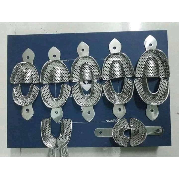 Khay lấy dấu inox dùng trong nha khoa bán theo cặp