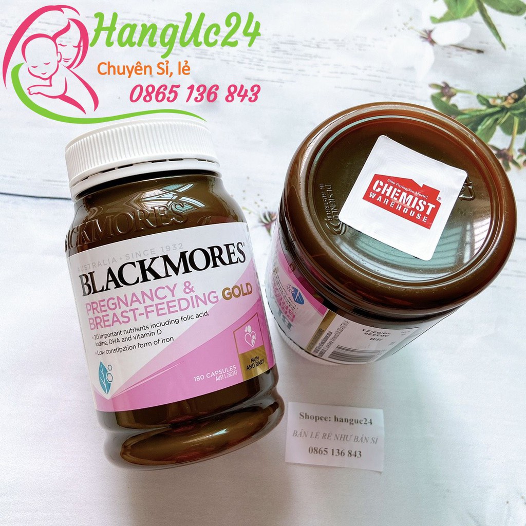 Vitamin tổng hợp Bà Bầu Blackmores Pregnancy And BreastFeeding Gold - 180 Viên - Đủ bill