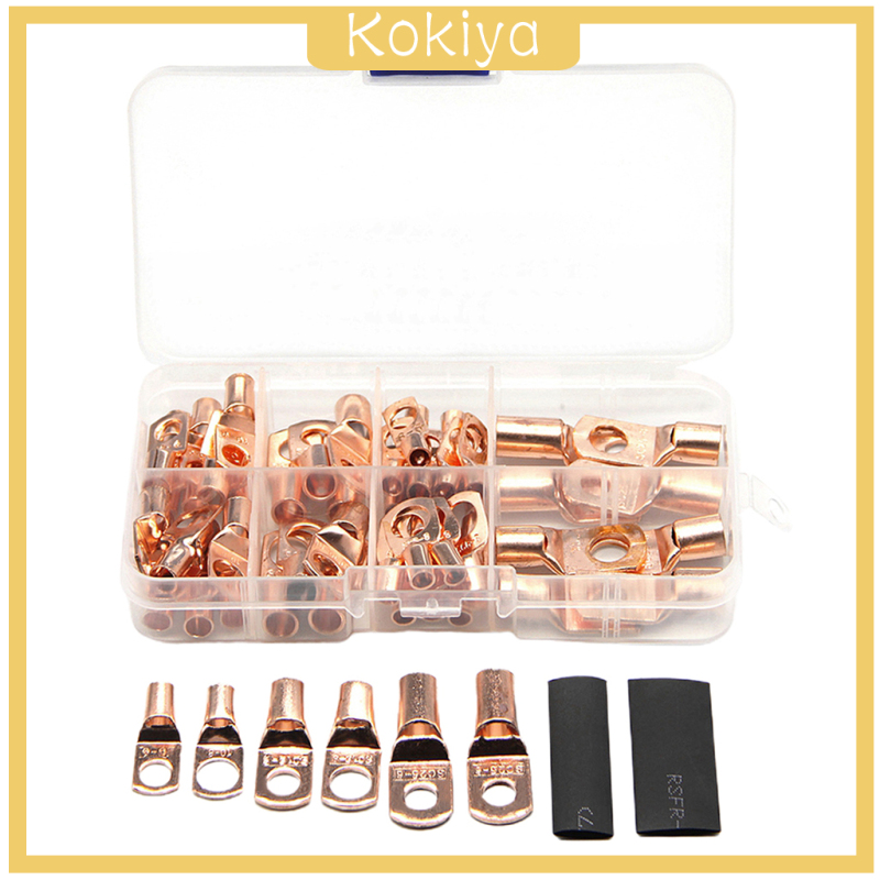 [KOKIYA]140X Assorted Car Auto Copper Ring Lug Terminal Wire Cable Crimp Connectors