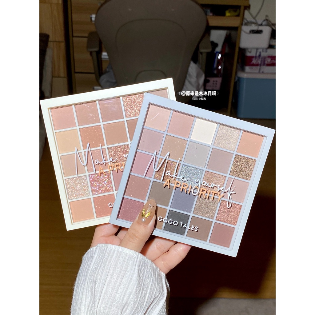 Bảng Phấn Mắt gogotales 25 Màu Lì Và Ánh Nhũ Ngọc Trai Tông Đất Mịn Màng