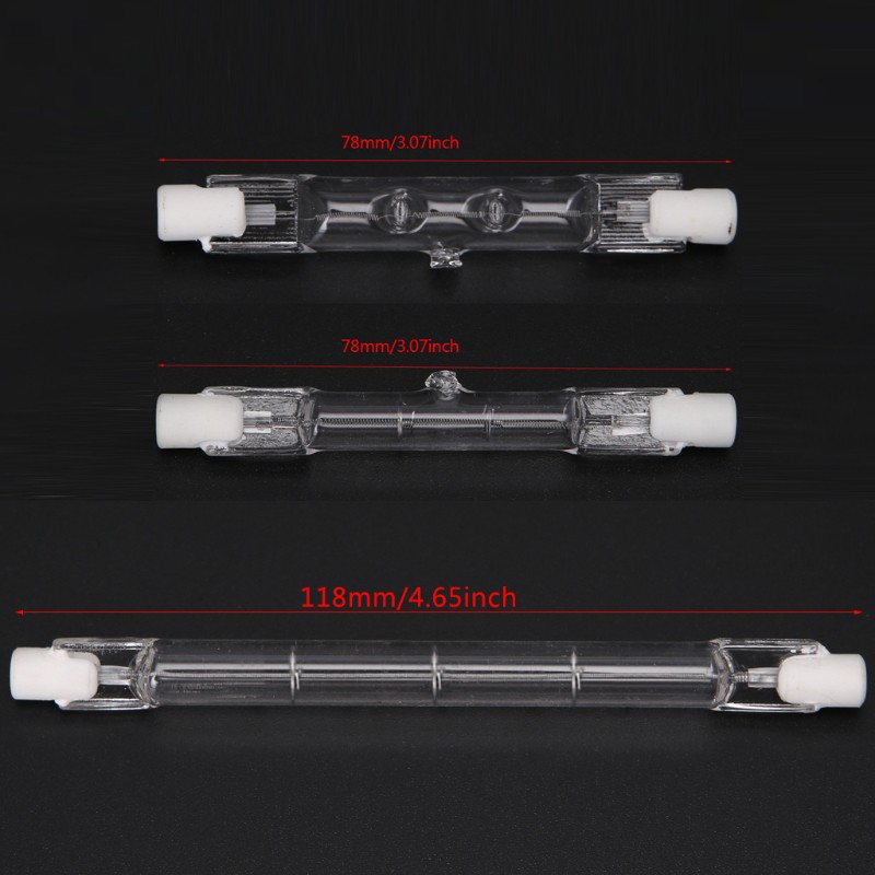 Bóng đèn tuyến tính Halogen R7S 100w / 150w / 500w 78mm / 118mm Ac 220-240v