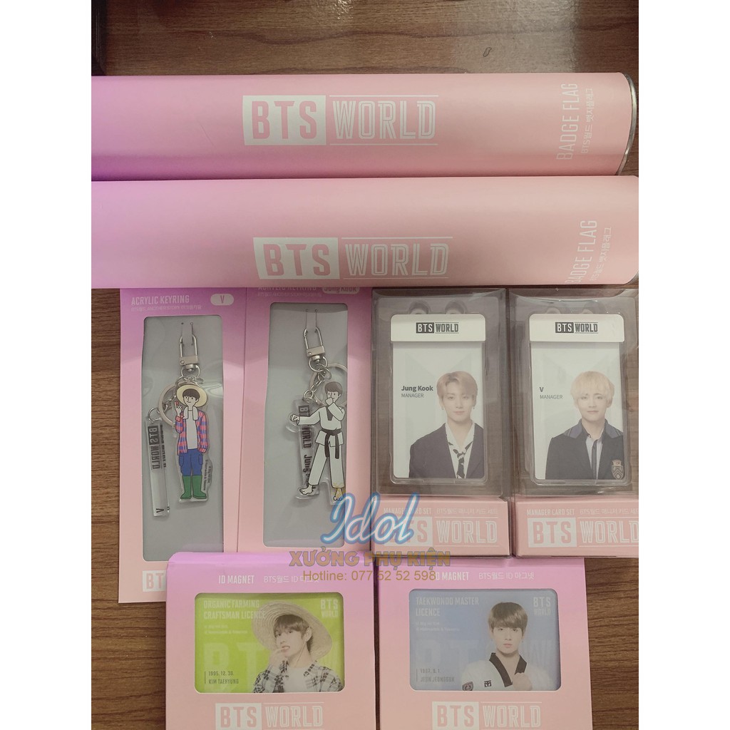 [Hàng sẵn] THẺ ĐEO MANAGER CARD SET Bangtan WORLD OFFICIAL (K85)