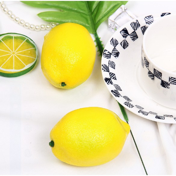 Quả Chanh nhựa vàng xanh dùng làm phụ kiện chụp ảnh sản phẩm