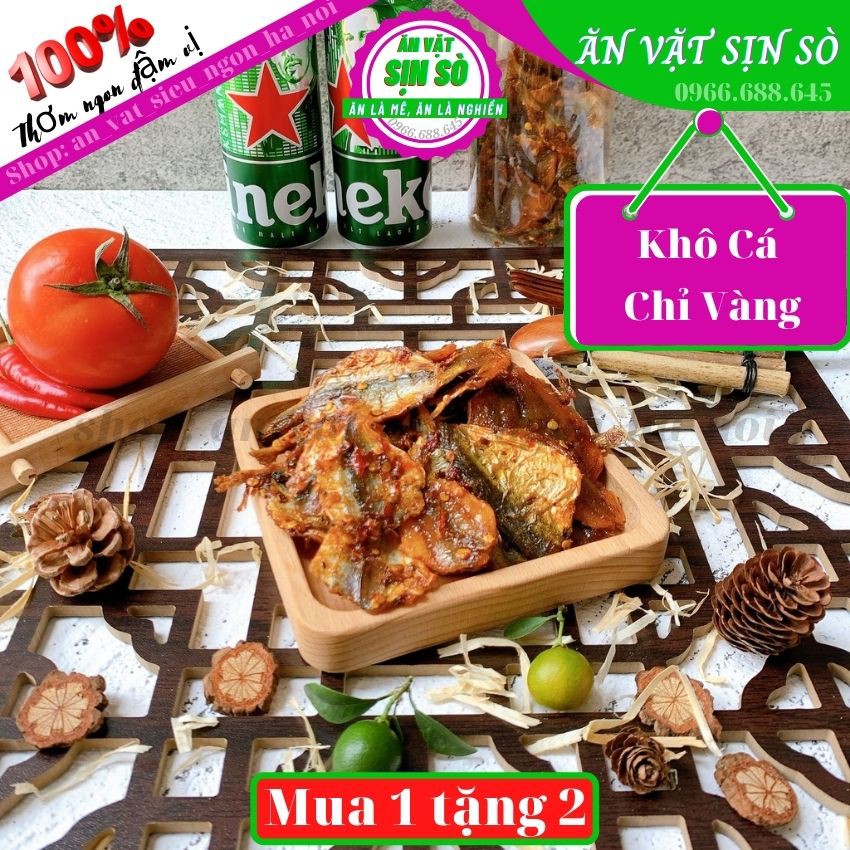 250g Khô Cá Chỉ Vàng rim lá chanh Thơm Ngon Đậm Vị