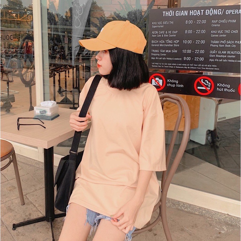 Áo Thun Unisex Trơn Nam Nữ Tay Lỡ Oversize Form Rộng 8 Màu